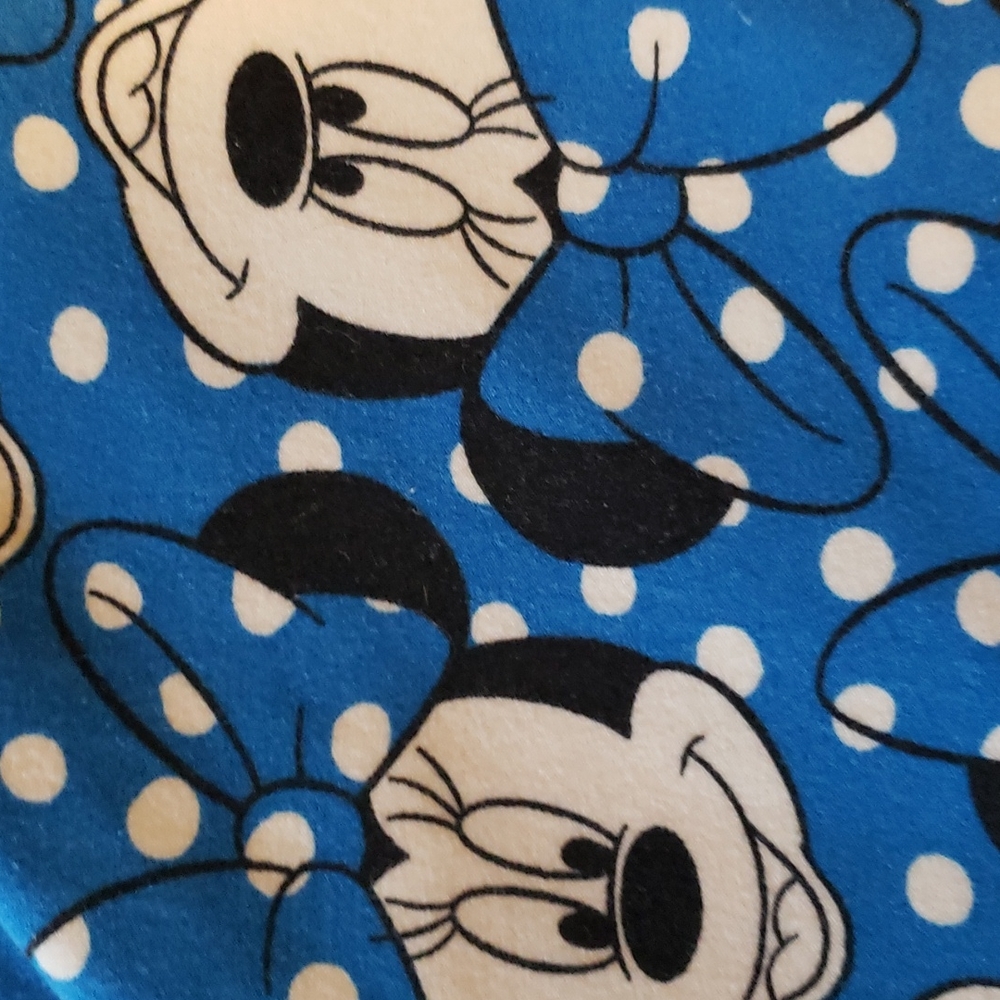 Lularoe Minnie Mouse One Size Blue & White Legging - Picture 9 of 10